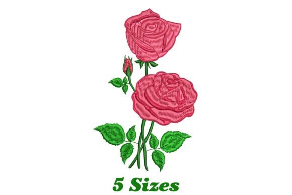 Romantic Rose Embroidery Design