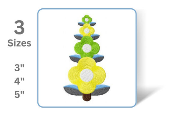 Yellow Flowers Embroidery Design